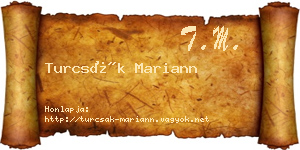 Turcsák Mariann névjegykártya