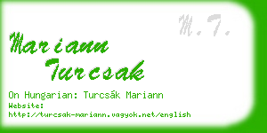 mariann turcsak business card