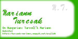 mariann turcsak business card